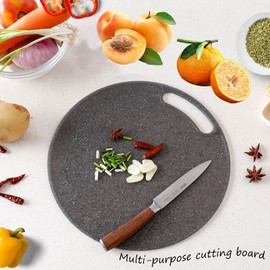 Chopping Board, Kitchen Cutting Board, Chopping Boards Fruit Vegetable Chopping Board, Kitchen Cutting Board, Plastic Board, Round Kitchen Utensils with Handles, Chopping Board, Plastic with Non-Slip