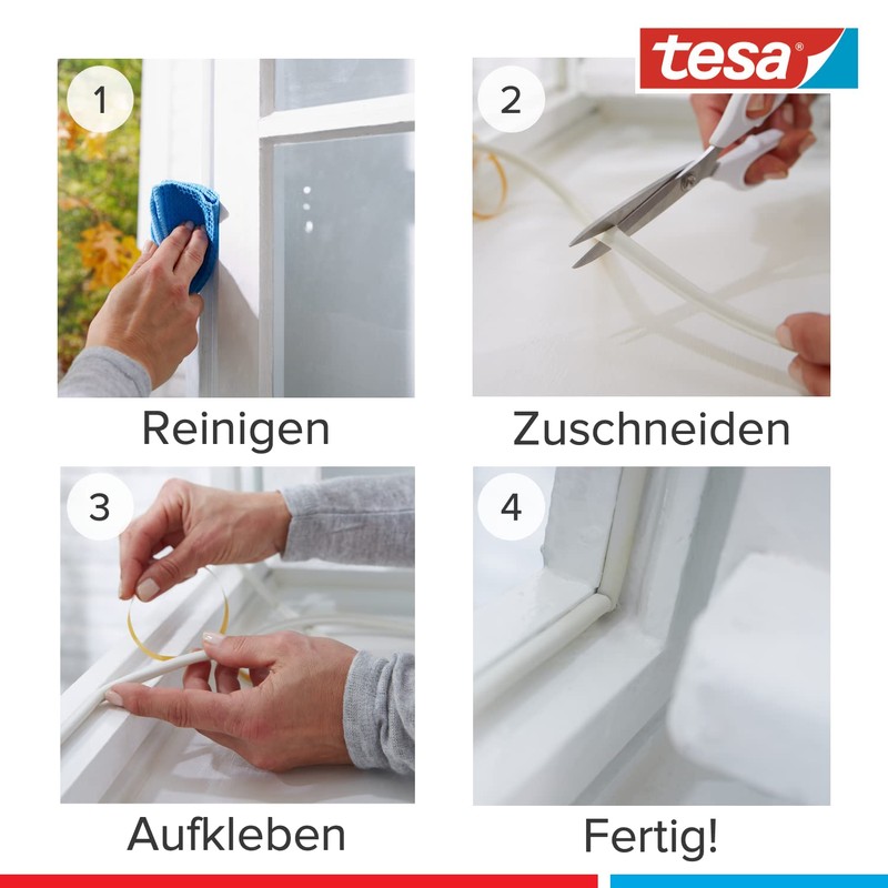 Tesa Tesamoll P E-Profile Rubber Seal for Windows and Doors