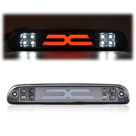 G-PLUS LED 3rd Rear Type X Brake Light Cargo Lamp Compatible with Ford F250/F350/F450/F550/Super Duty 1999-2016,Smoky Lens Chrome Housing YC3Z13A613BA,CC3Z13A613B