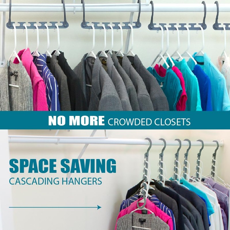Wonder Hanger Max 10-Pack Space Saving Hangers, Reinforced Hooks Swivels