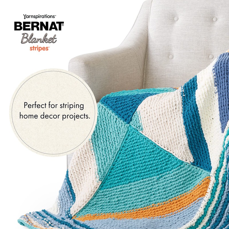Bernat Blanket Stripes Red Alert Yarn - 2 Pack of