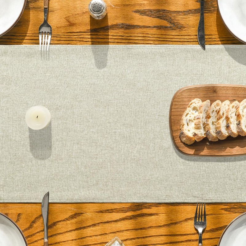 Artoid Mode Beige Fall Table Runner, Seasonal Autumn Winter Machine