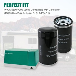 PACEWALKER - 2 filtros de aceite 122-0836 para generadores Onan RV QG 5500 7000 Series HGJAA HGJAB HGJAC reemplazan a OE 01220836 B7238 PH2875 PH10027