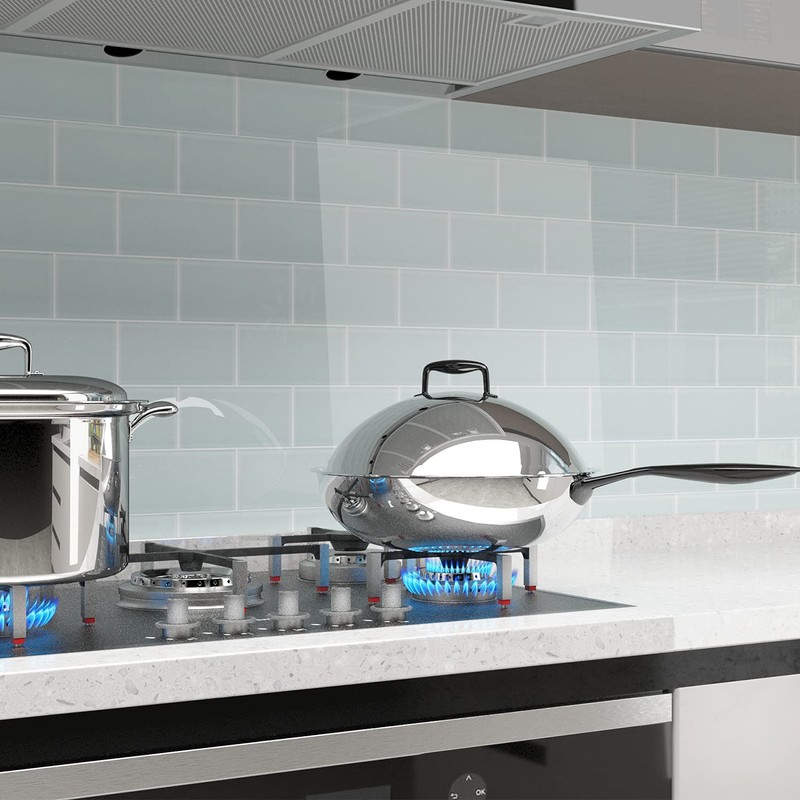 Lovdeco Peel and Stick Glass Subway Tile, 3 x 6