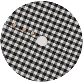 Park Designs 113-560BC Black and Cream Wicklow Check Tree Skirt, 52-inch Diameter