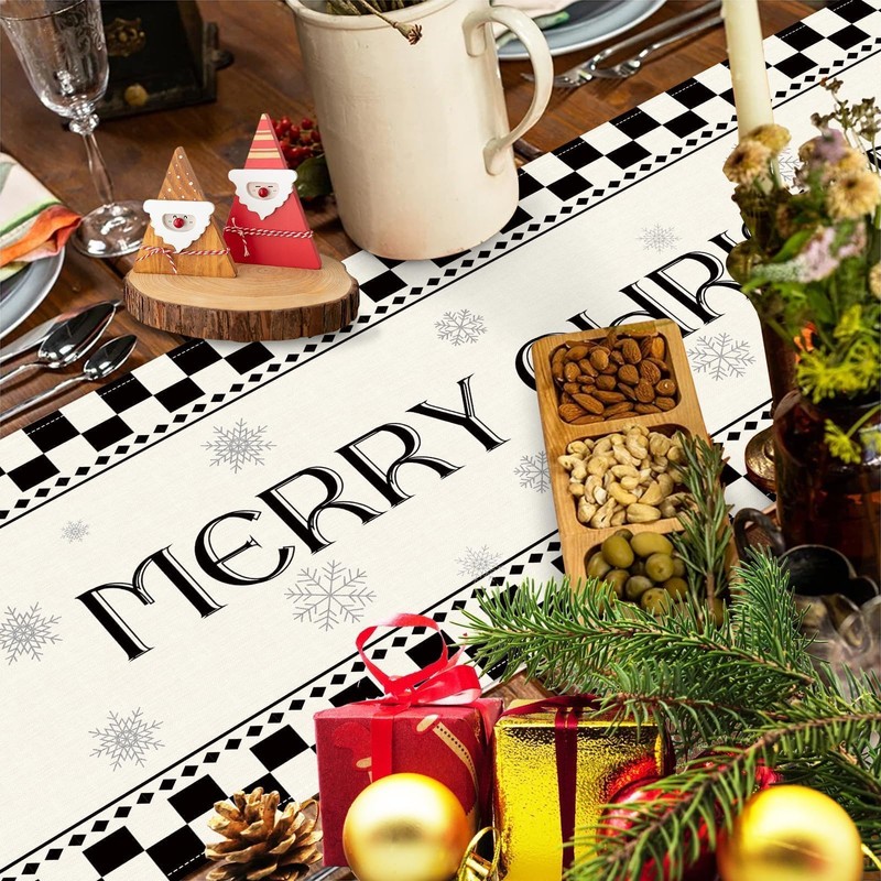 Aitsit Christmas Table Runner, 40 x 180 cm Washable Winter