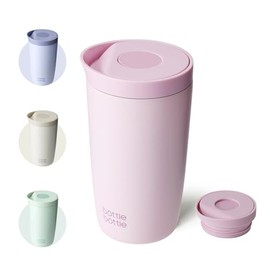 BOTTLE BOTTLE Taza de viaje aislada de 350ml con tapa a presión(Rosa)
