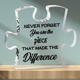 Merclix Leaving Gifts for Colleagues Women Friend Puzzle Piece Acrylic Plaque Teacher Leaving Gifts for Women Thank You Gifts for Colleagues Nurses Retirement Gifts for Women Men