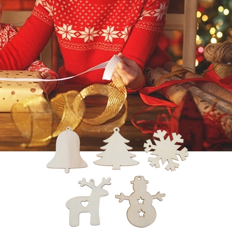 Innovative DIY Wooden Pendant Hanging Ornaments Crafts for Home Christmas