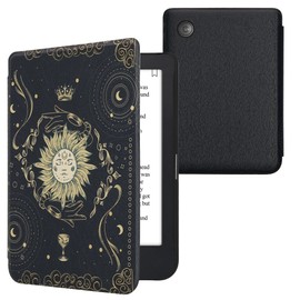 kwmobile Case Compatible with Kobo Clara 2E / Tolino Shine 4 Case - eReader Cover - Tarot Card Dark Blue/Yellow/Black