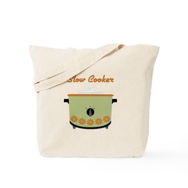 CafePress Slow Cooker Tote Bag Reusable Natural Beige Canvas Shopping Bag