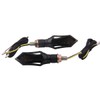 2 PCS Smoke Short Stalk Turn Signals LED Lights Blinkers