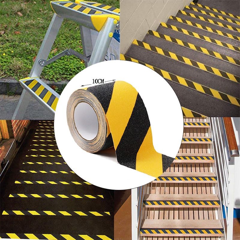 CHUANGSEED Black & Yellow Non-Slip Tape 5 cm x 10.6