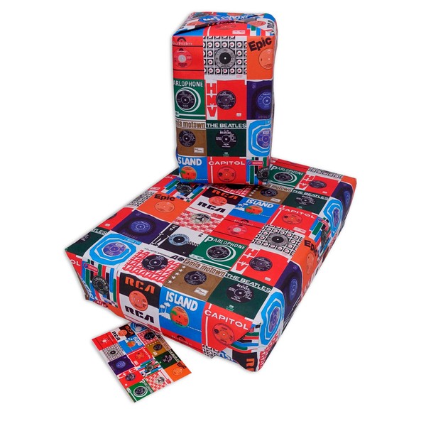 Vinyl Records Wrapping Paper 2 Sheet Pack