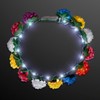 Light Up Rainbow Floral Wreath Flower Crown Headband with White