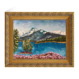 FOLKOR Vintage Gold Frame for 16x20 Canvas Paintings, 2.4” Wide DIY Wood Ornate Frame for Art Prints Landscape Family Portrait, Victorian Antique Gallery Wall Decor for Home Office (No Glass & Back)