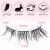 7 Paare Lashes Cat Eye,11mm Fake Wimpern,Halbe Wimpern,Natürliches Aussehen,Angenehm zu