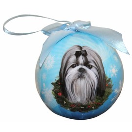 Shih Tzu Christmas Ornament Shatter Proof Ball Easy To Personalize For Shih Tzu Lovers