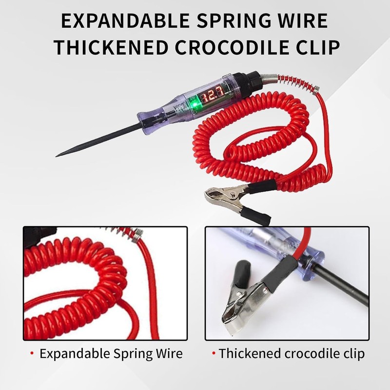 Circuit Tester, 3-70v Dc Voltage Tester with Digital Test Light