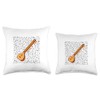 Indian Sitar Musical Instrument Throw Pillow