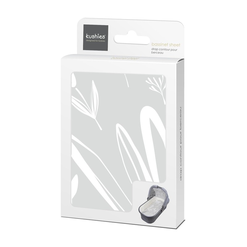 Kushies Baby 100% Breathable Cotton Percale Bassinet Sheet, Fully Elasticized-