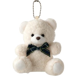 HEADS LM-MC9 Mascot W3.5 x D2.8 x H4.7 inches (W90 x D70 x H120 mm) 6 Pieces White Key Holder Ball Chain Bear Meringue