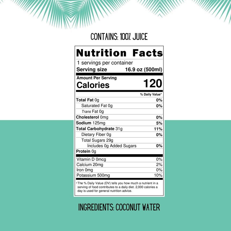 Little Palm - Pure Coconut Water, Made from Young Coconuts,