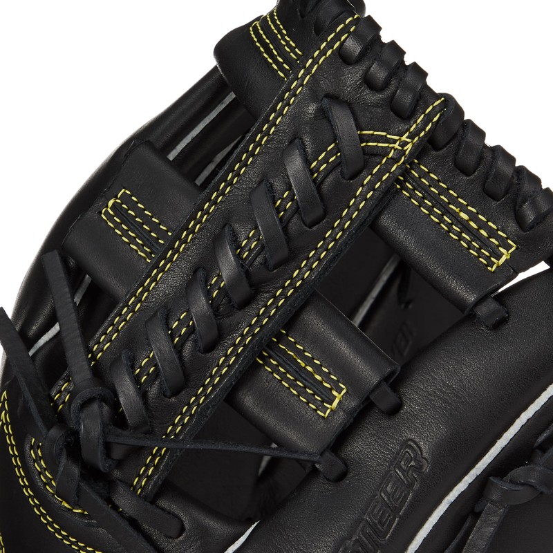 Zett BRGB35520 Soft Baseball Glove, Soft Steer, All-around, Black (1900)