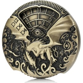 Dndnd Spinner DND Dice 7-in-1 Spinner Metal D&D Dice Set with Gorgeous Gift Box for...