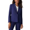 Kasper Women's Petite Stretch One Button Blazer, Navy