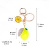 SONGCHANGJEWELRY Lemon Keychain with Bright Lemon Charm – Vibrant Bag