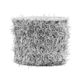 Mandala Crafts - Guirnalda de oropel plateada, guirnalda de árbol de Navidad, guirnalda de plata para decoración de Navidad, guirnaldas de purpurina metálicas, decoración de fiesta, boda