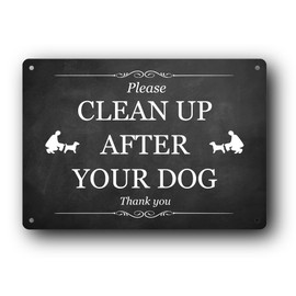A5 Please Clean Up After Your Dog Sign - 3mm Aluminium Composite, UV Printed, 8" x 6" - Ideal for Parks, Gardens, Outdoor Use