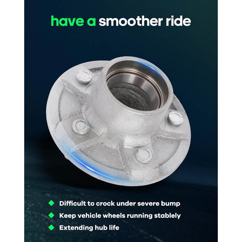 SCITOO Wheel Hub Wheel Bearing Assembly fit Boat Trailer Galvanized
