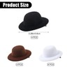 ASUNFO 12 Pcs Mini Felt Top Hats Hair Clips Tiny