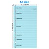A6 Lined Refill Paper,Colored Pages for A6 Refillable 6-Ring Binder