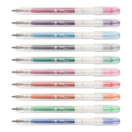 Sakura Crepas GBRA208T-10A Water Based Ballpoint Pen, Ballpoint Sign, Tiara, Knock, 10 Colors
