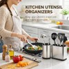 NIMBLOOM 2 PCS Kitchen Utensil Holder Set, Stainless Steel Countertop
