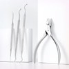 Stainless Steel Pedicure Kit with Ingrown Nail Lifters, Precision File