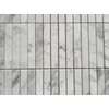 Stone Center Online Carrara White Marble 5/8x4 Rectangular Stacked Mosaic