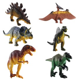 FOGAWA 6 Stück Dinosaurier Spielzeug Set Dinosaurier Figuren Kinder Realistische Dinos Spielzeug Tyrannosaurus Rex Modell für Kinder Kindertag Geschenke Kindergeburtstag Party Deko