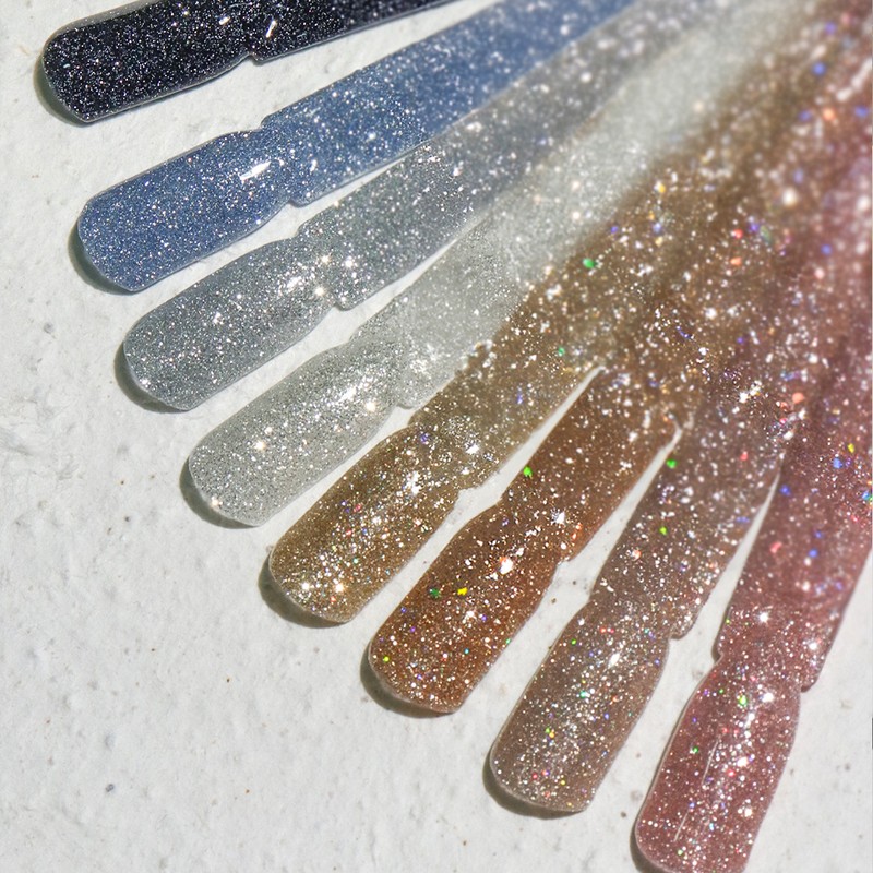 Yogurt Gel Look at Me Glitter Reflection Gel 8-piece set