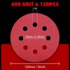Pukamam 120PCS 125mm Sanding Discs 600 Grit for Random Orbital
