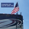 ANISUN RV Ladder Flag Pole Mount RV Camper Flagpole Holder