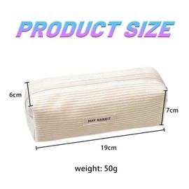 EHDWXVZM 2 Pieces Corduroy Pencil Bag, Educational Stationery Storage Bag, Simple Stationery Bag, Girls Pencil Bag, School Supplies, gray, Fashionable