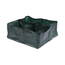 NNTA Raised Garden Planter Fabric Bed, 4 Divided Grids Durable Square Planting Grow Pot, Plant Grow Bags for Outdoor Carrot Onion Herb Flower Vegetable Plants