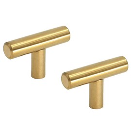 Stainless Steel Gold Cabinet Knobs and Pulls Door Cupboards Drawers Bedroom Furniture Handles Length Brushed Brass Modern Drawer Pulls T bar Handles