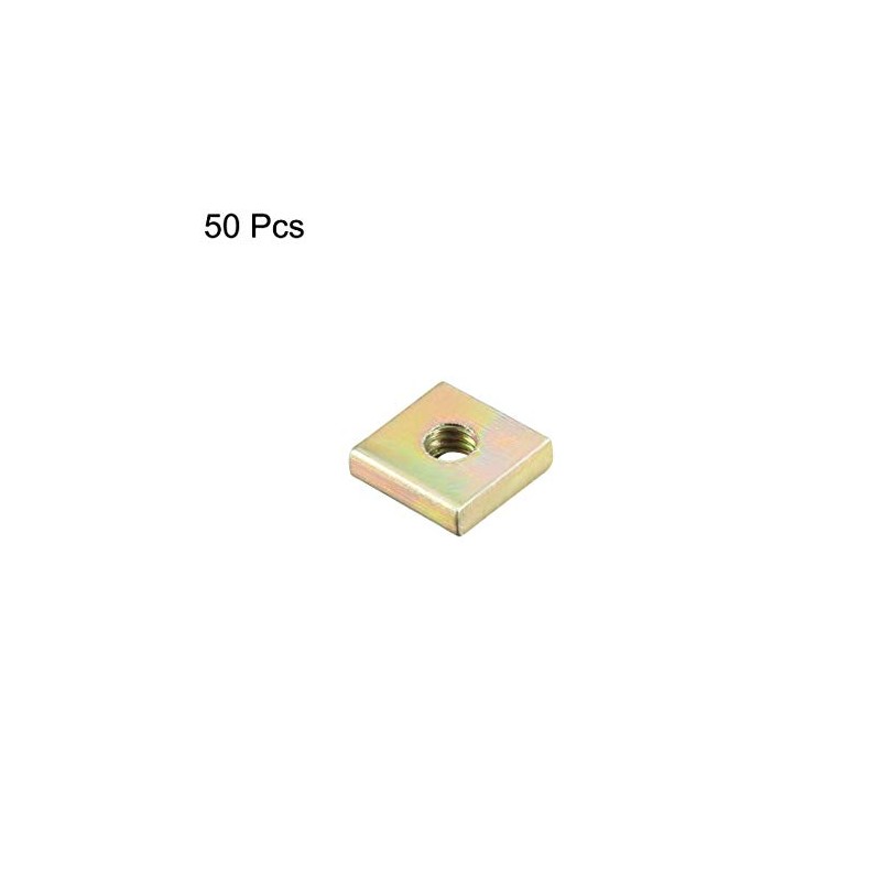 sourcing map 50 Pieces Square Nuts M3 x 8 mm