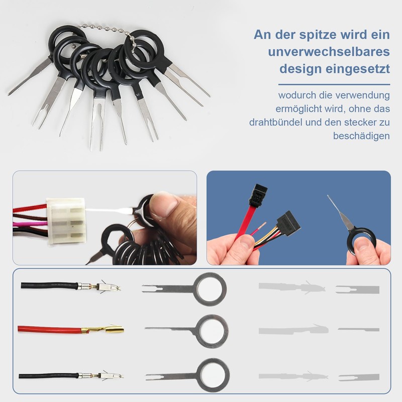 REJOECE Car Release Tool Pin Tool, 91 Pieces Terminal Removal