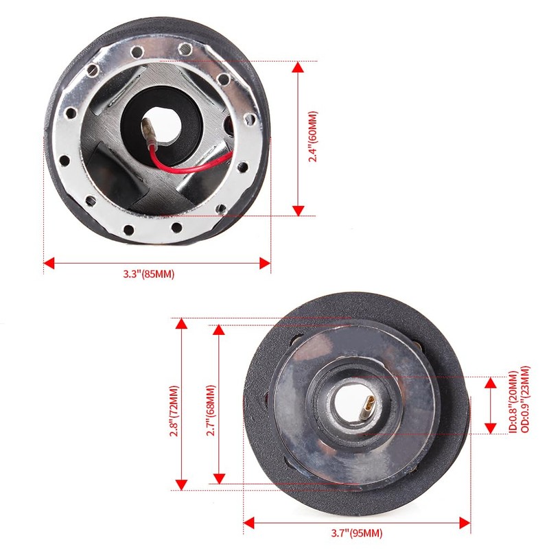 RASTP 6 Bolt Steering Wheel Hub Adapter for 1984-2004 Ford